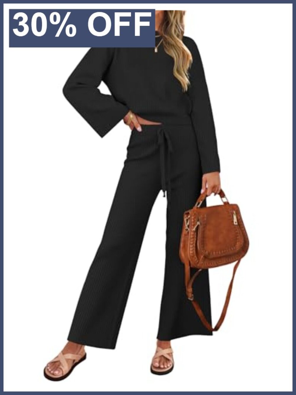 Women's 2 Piece Sweater Set Knit Lounge Matching Outfit